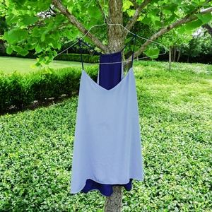 Reversible Blue Chiffon Cami Top